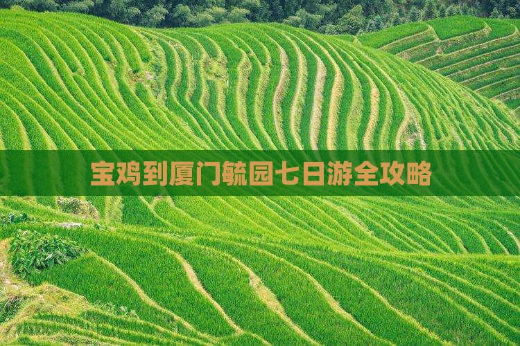 宝鸡到厦门毓园七日游全攻略