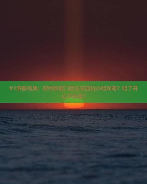 钦州去厦门菽庄花园旅游小吃