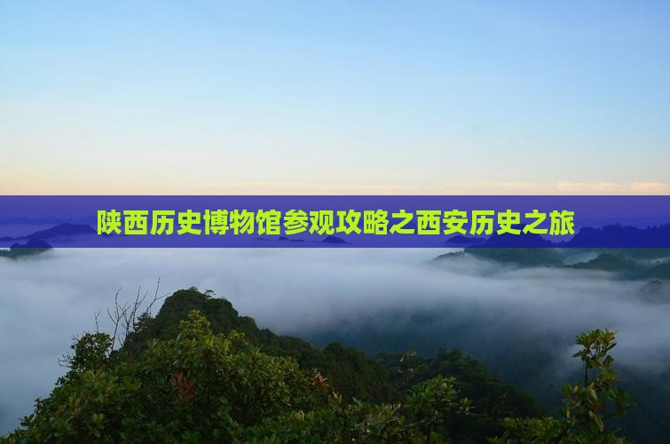 陕西历史博物馆参观攻略之西安历史之旅