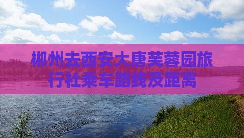 郴州去西安大唐芙蓉园旅行社乘车路线及距离
