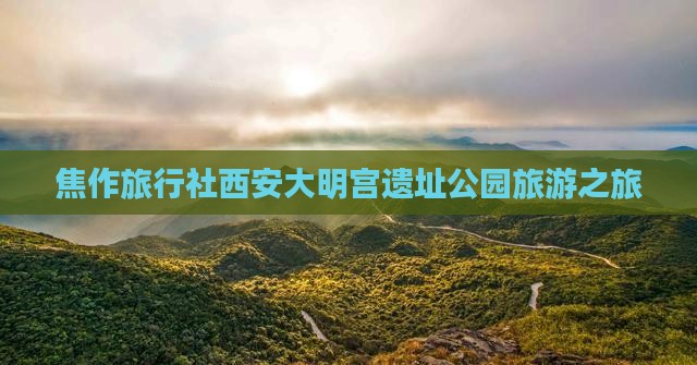 焦作旅行社西安大明宫遗址公园旅游之旅