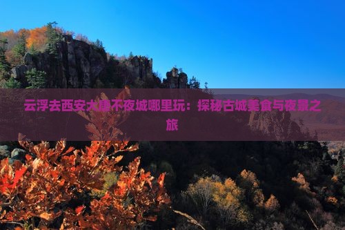 云浮去西安大唐不夜城哪里玩：探秘古城美食与夜景之旅