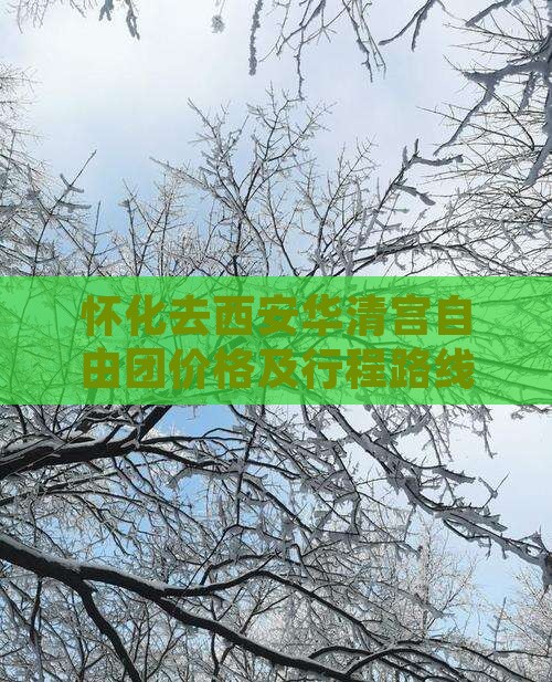 怀化去西安华清宫自由团价格及行程路线