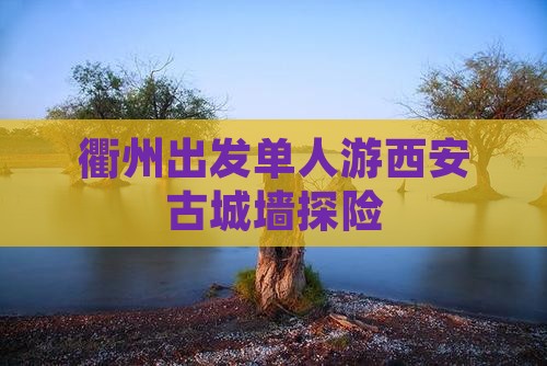 衢州出发单人游西安古城墙探险
