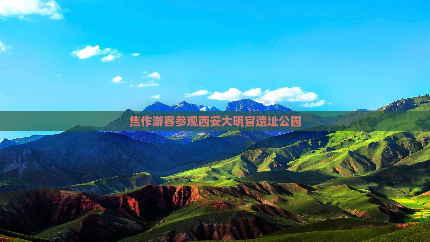 焦作游客参观西安大明宫遗址公园