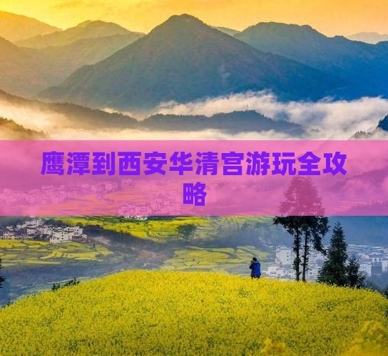 鹰潭到西安华清宫游玩全攻略