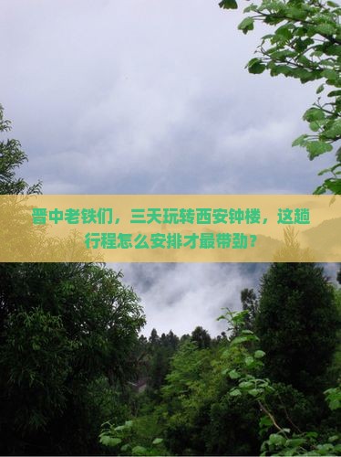 晋中到西安钟楼三日游