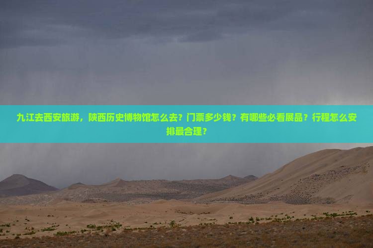 九江去西安陕西历史博物馆旅游
