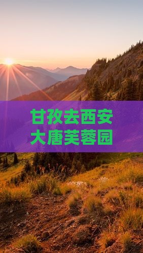 甘孜去西安大唐芙蓉园七日游