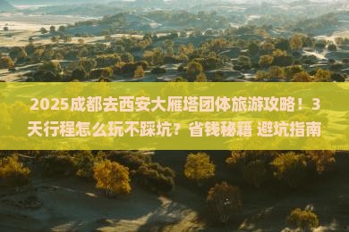 成都去西安大雁塔团体旅游
