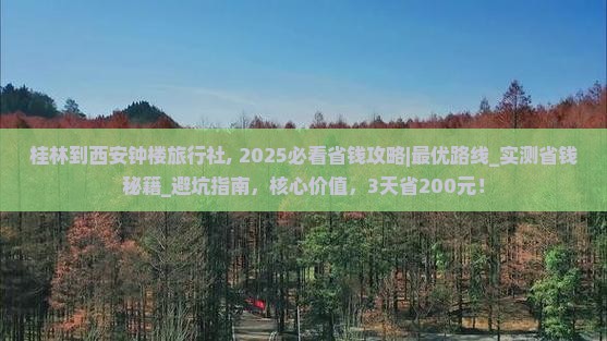 桂林到西安钟楼旅行社