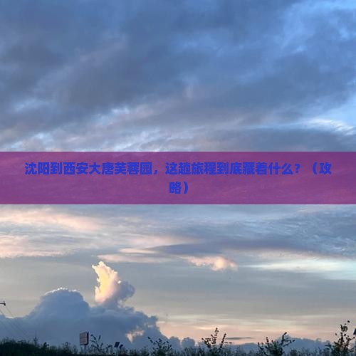 沈阳到西安大唐芙蓉园必去地