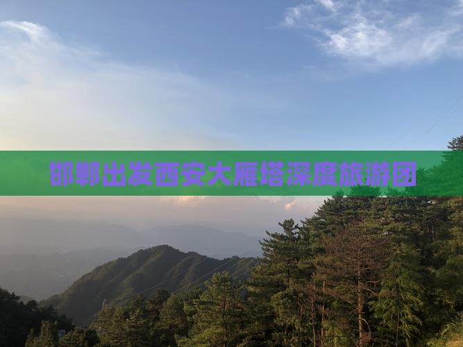 邯郸出发西安大雁塔深度旅游团