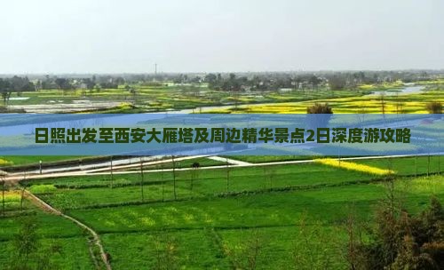 日照出发至西安大雁塔及周边精华景点2日深度游攻略