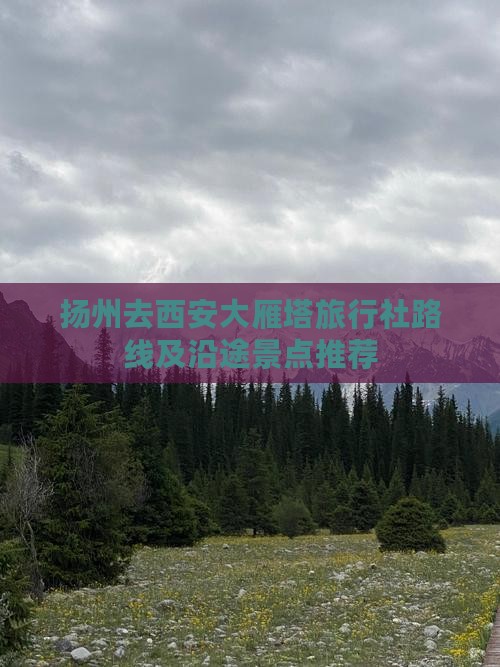 扬州去西安大雁塔旅行社路线及沿途景点推荐