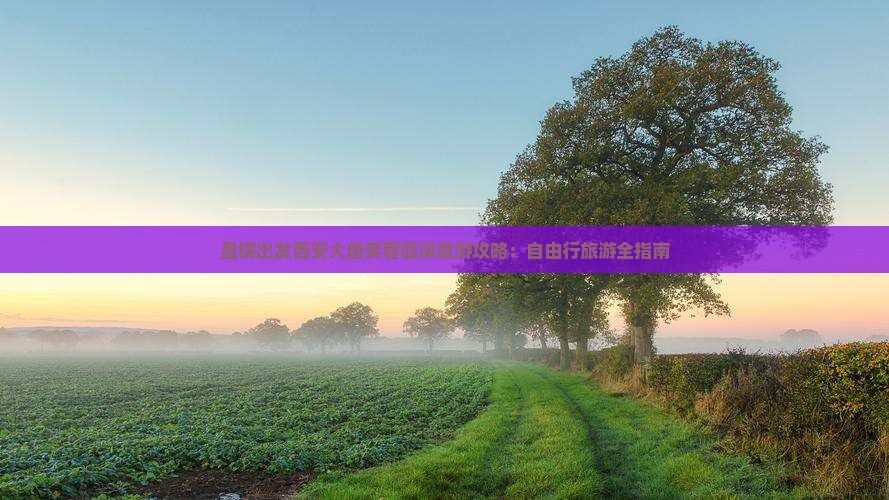 盘锦出发西安大唐芙蓉园深度游攻略：自由行旅游全指南