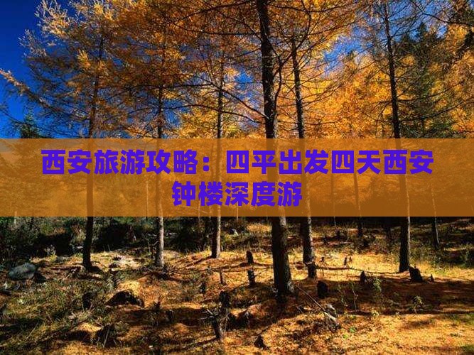 西安旅游攻略：四平出发四天西安钟楼深度游