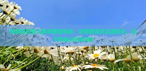 邯郸到西安大唐芙蓉园旅游：全程路线及沿途景点，含不夜城4日游攻略