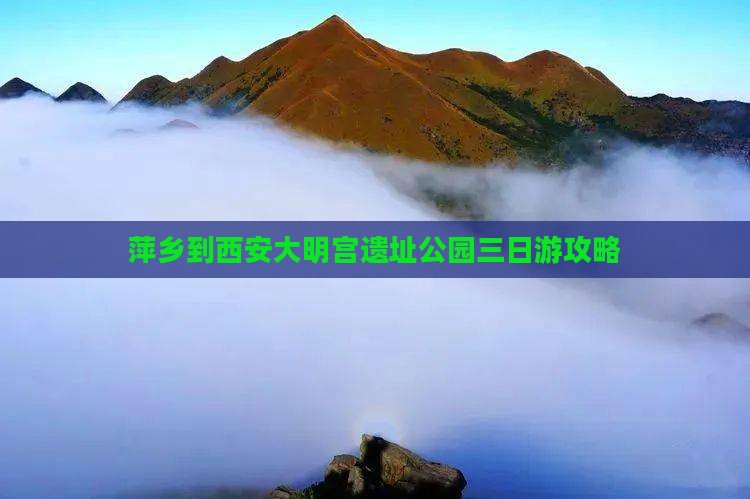 萍乡到西安大明宫遗址公园三日游攻略