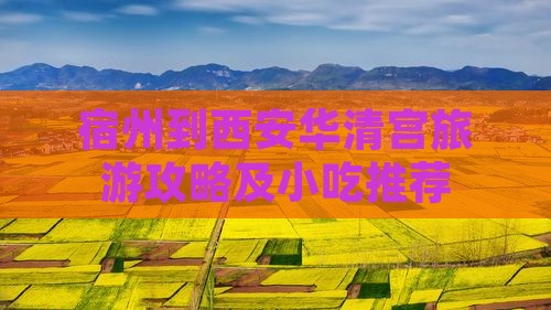 宿州到西安华清宫旅游攻略及小吃推荐