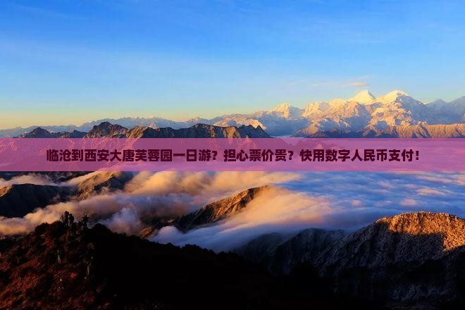 临沧去西安大唐芙蓉园一日游