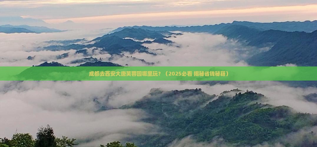 成都去西安大唐芙蓉园哪里玩