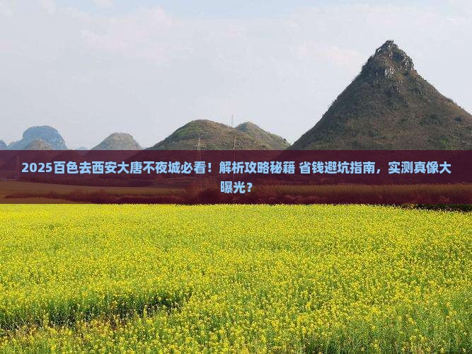 百色去西安大唐不夜城景点