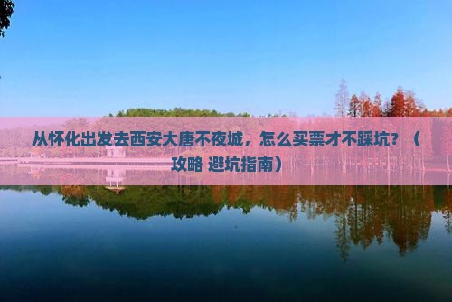 怀化去西安大唐不夜城门票