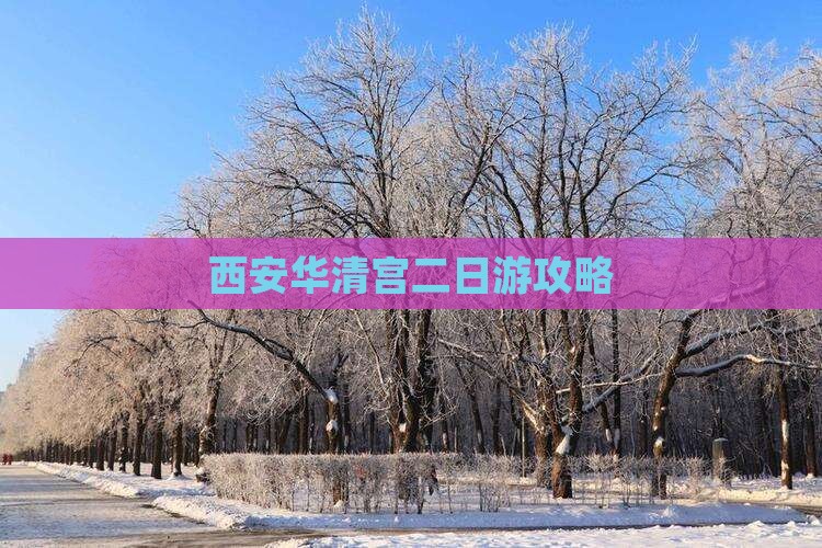 西安华清宫二日游攻略