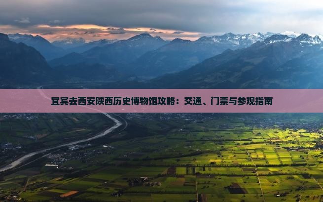 宜宾去西安陕西历史博物馆攻略：交通、门票与参观指南