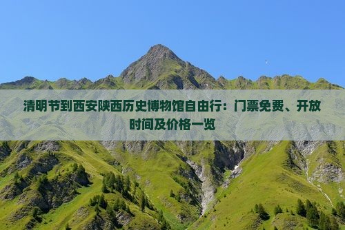 清明节到西安陕西历史博物馆自由行：门票免费、开放时间及价格一览
