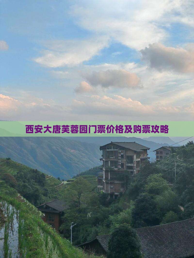 西安大唐芙蓉园门票价格及购票攻略