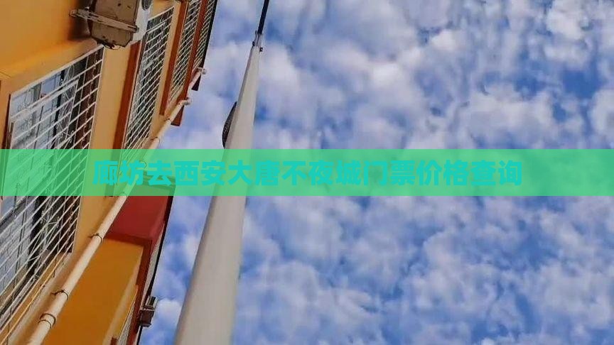 廊坊去西安大唐不夜城门票价格查询