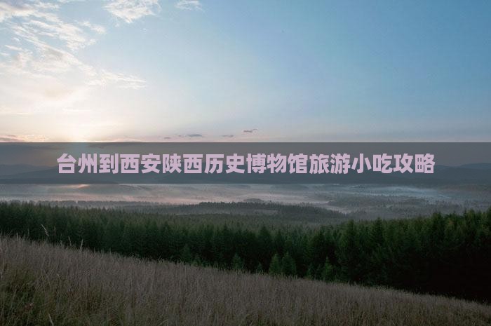 台州到西安陕西历史博物馆旅游小吃攻略