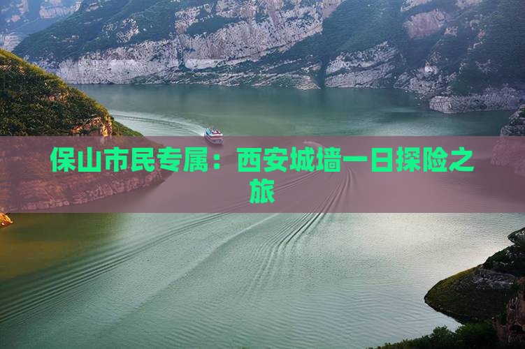 保山市民专属：西安城墙一日探险之旅