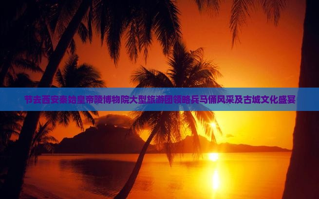 节去西安秦始皇帝陵博物院大型旅游团领略兵马俑风采及古城文化盛宴