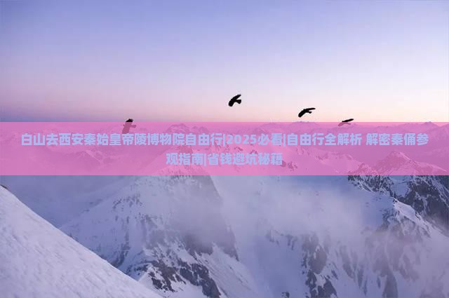 白山去西安秦始皇帝陵博物院自由行