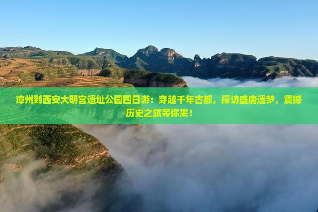 漳州到西安大明宫国家遗址公园四日游