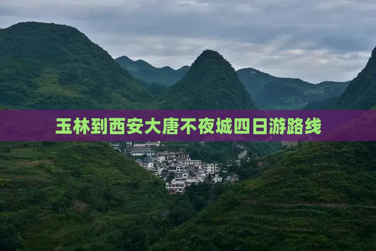 玉林到西安大唐不夜城四日游路线
