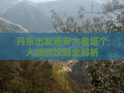 丹东出发西安大雁塔个人旅游攻略全解析