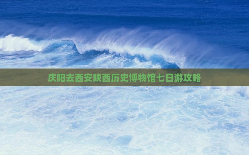 庆阳去西安陕西历史博物馆七日游攻略
