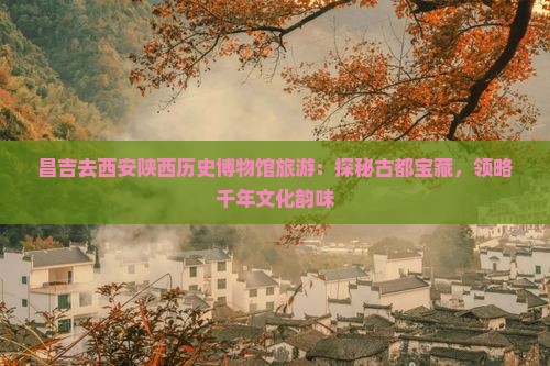 昌吉去西安陕西历史博物馆旅游：探秘古都宝藏，领略千年文化韵味