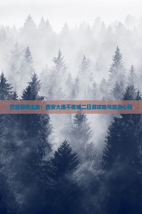巴音郭楞出发：西安大唐不夜城二日游攻略与旅游心得