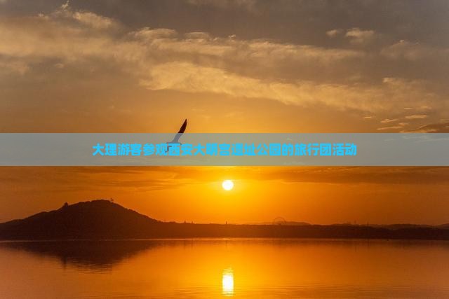 大理游客参观西安大明宫遗址公园的旅行团活动