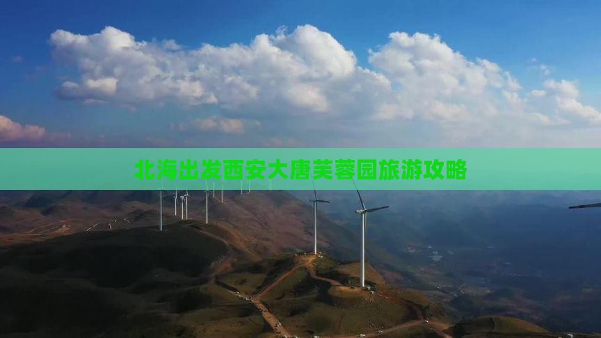 北海出发西安大唐芙蓉园旅游攻略
