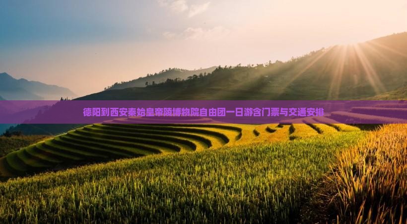 德阳到西安秦始皇帝陵博物院自由团一日游含门票与交通安排