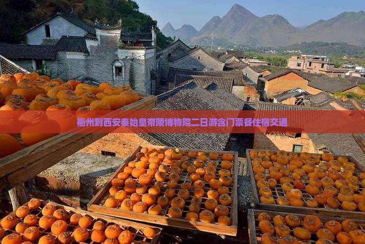 衢州到西安秦始皇帝陵博物院二日游含门票餐住宿交通