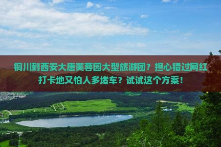 铜川到西安大唐芙蓉园大型旅游团？担心错过网红打卡地又怕人多堵车？试试这个方案！