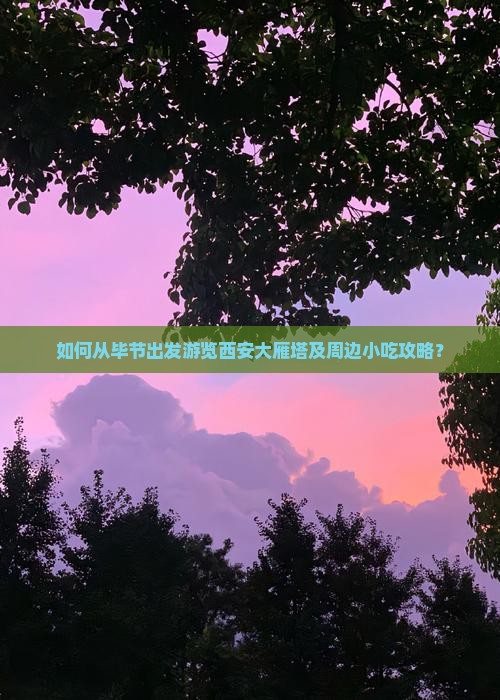 如何从毕节出发游览西安大雁塔及周边小吃攻略？