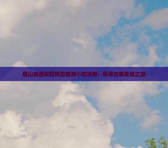 眉山去西安回民街旅游小吃攻略：探寻古都美食之旅